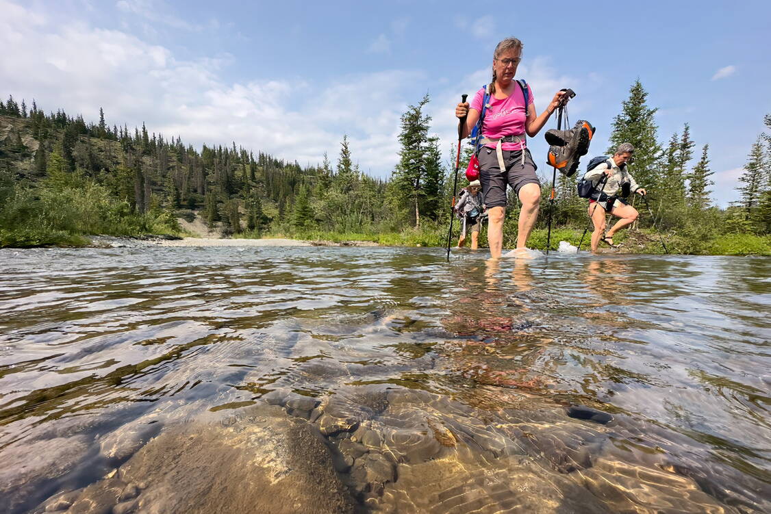 Zoom: Yukon Wanderreise - ob das Wasser wohl kalt ist?