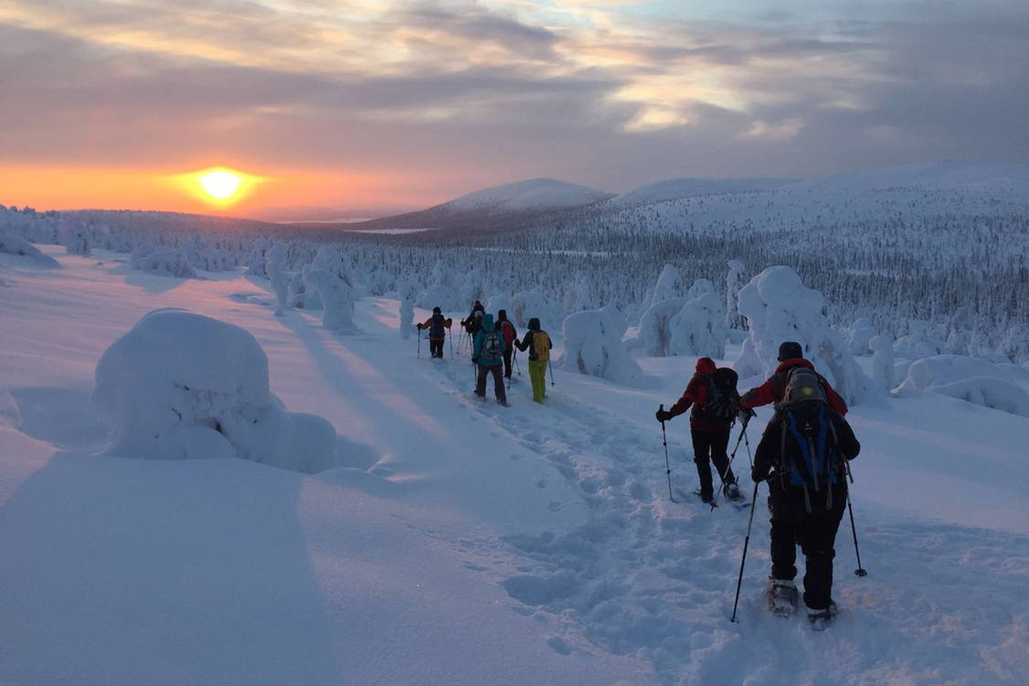 Zoom: Schneeschuhtouren Finnisch Lappland Pallas Tunturi Nationalpark