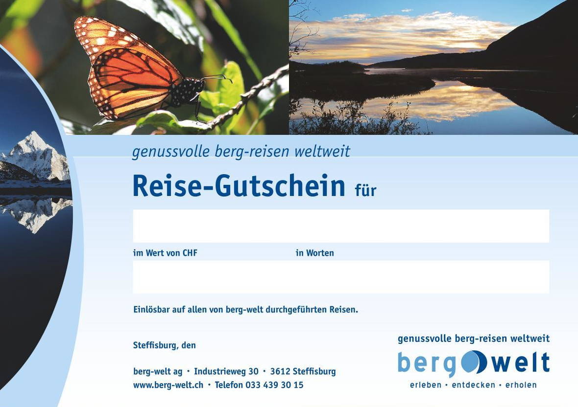 Reise Gutschein Bestellen Bergwelt